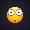 Surprised Orange Emoji