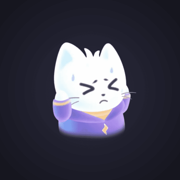 Sweating White Cat