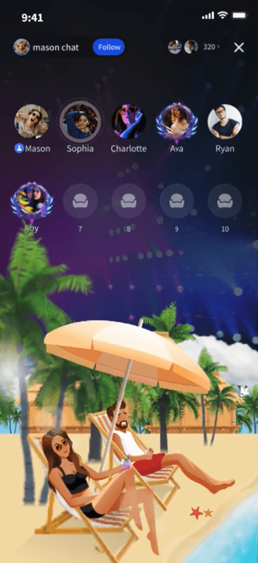 Beachside Relaxation Scene