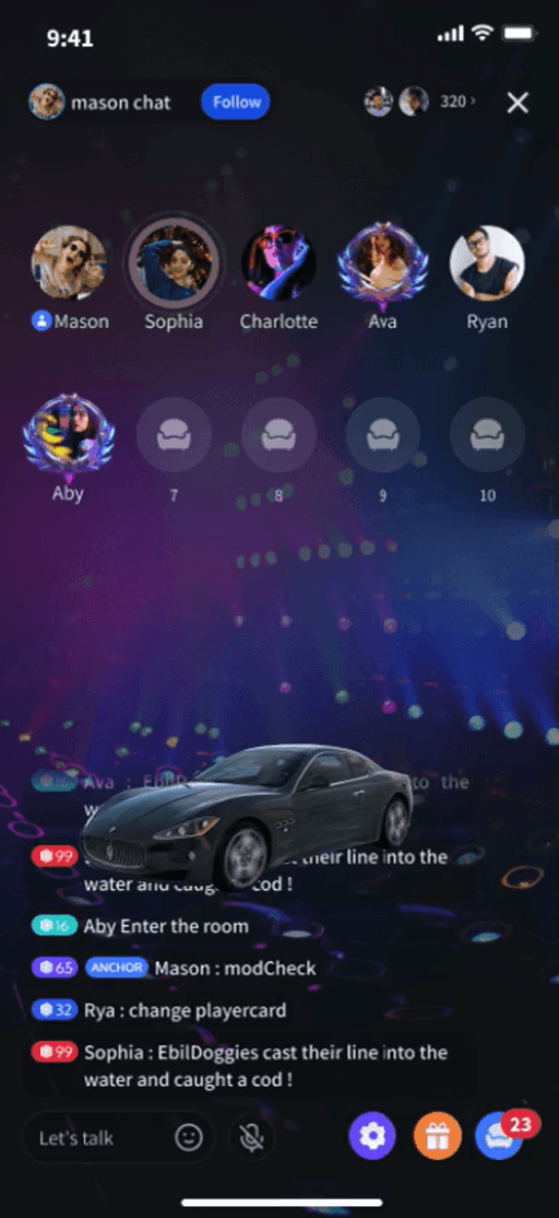Sleek Black Sports Car