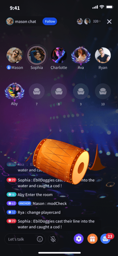 Traditional Orange Drum