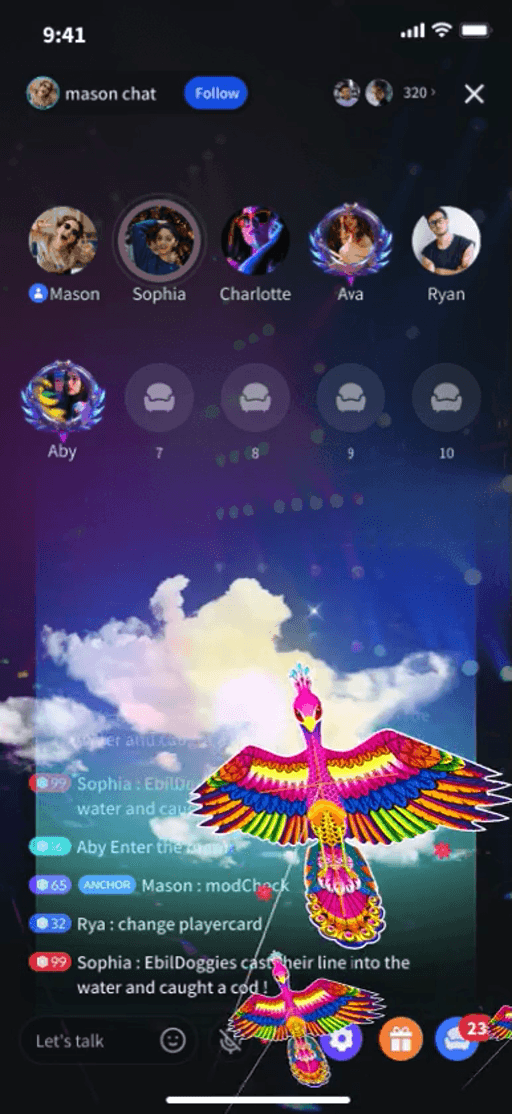 Vibrant Rainbow Phoenix