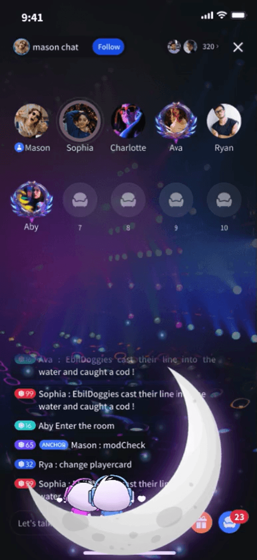 Moonlit Couple Embrace