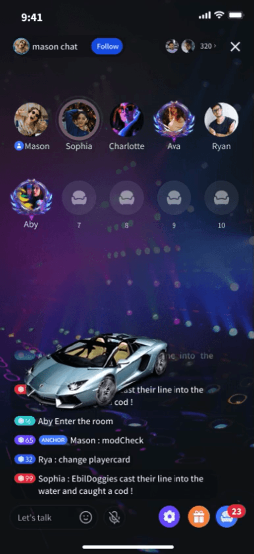 Silver Convertible Sports Car