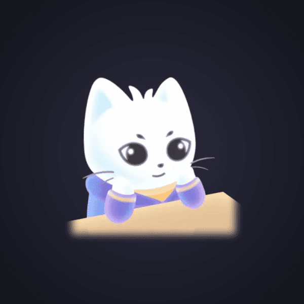 White Cat Daydreaming