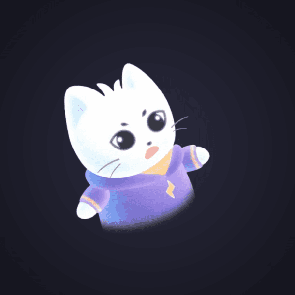White Cat Shocked