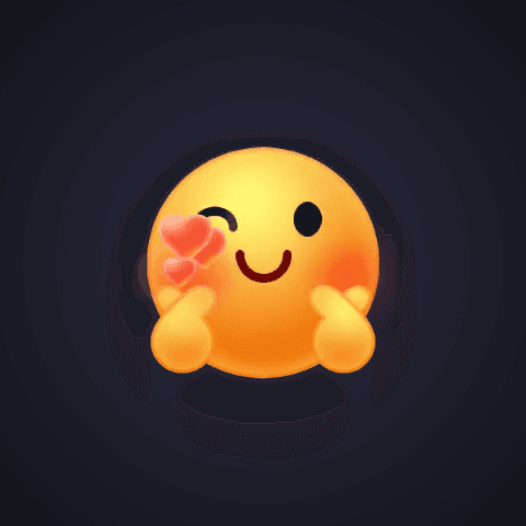 Winking Heart Fingers Emoji