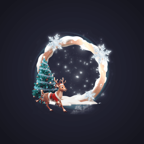 Winter Reindeer Frame