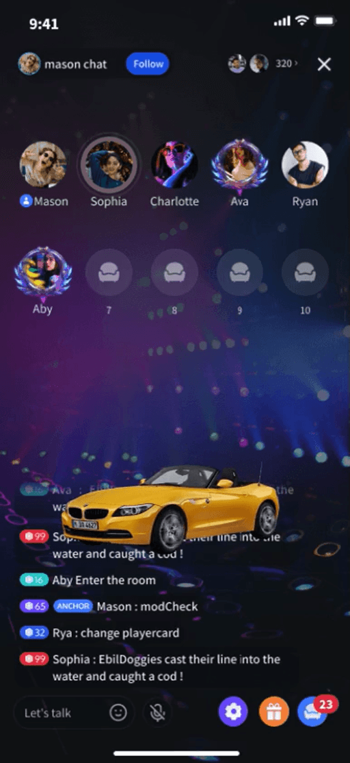 Yellow Sports Car